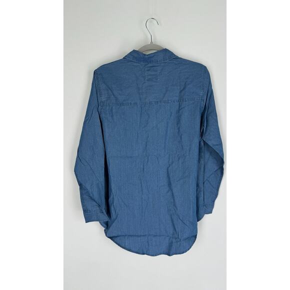 C&C California Sarah Chambray Button Up Shirt Long Sleeve Womens Size M NWT - Picture 5 of 10